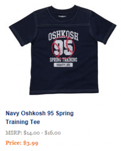 OSh Kosh: Additional 20% off Clearance, Tees as low as $3.20