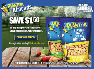 Quick! Print Your $1.50/1 Planters Coupon