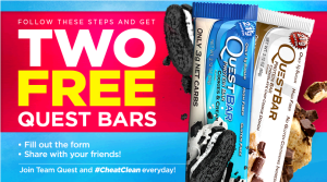 Two FREE Quest Nutrition Bars!