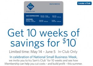 10-Week Membership at Sam’s Club For $10