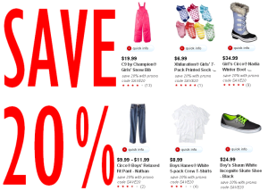 Save 20% on Kids and Baby Apparel at Target
