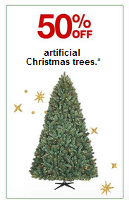 Target: 50% Off Artificial Christmas Trees!