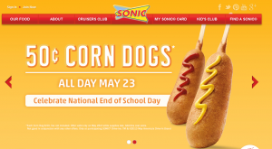 Sonic 50¢ Corn Dogs | All Day May 23rd