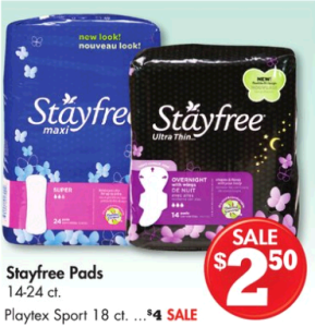Stayfree Pads Just $1.50 at Family Dollar