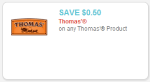 $.50 Off Any Thomas’s Product – Great Doubler!