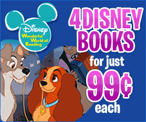 4 Disney Books $.99 Each and a FREE Activity Book
