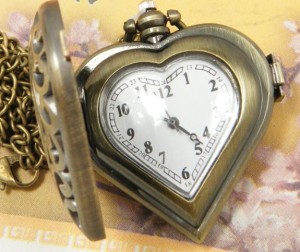 Vintage Heart Watch Pendant $6.99 Shipped!
