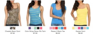 Wet Seal: 5 Tees,Tanks or Sweaters for $18 Shipped