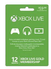 Microsoft Xbox Live $48.50 (originally $59.99)