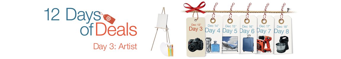 Amazon 12 Days of Deals – Day 3 is Artist! Lots of great deals!