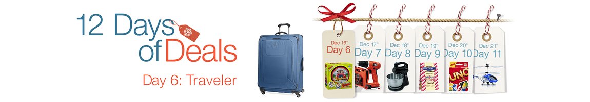 Amazon 12 Days of Deals – Day 6 is Traveler! Lots of great deals!