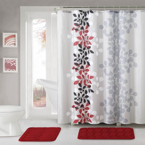 Two Memory Foam Rugs and Shower Curtain + Hooks Just $15.99! (Free Ship at $25)