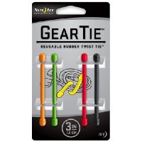 A1 Gear Tie Reusable 3-Inch Rubber Twist Tie, Assorted Colors – $2.98!