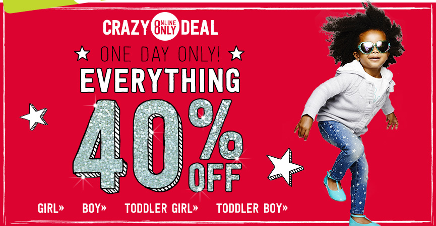 Hurry! Only a Few Hours left for 40% Off Everything at Crazy 8!