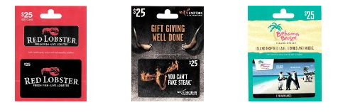 *HOT* Discount Gift Cards on Amazon! (Red Lobster, Longhorn Steakhouse, and Bahama Breeze)