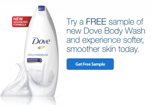 FREE Dove Body Wash Sample!