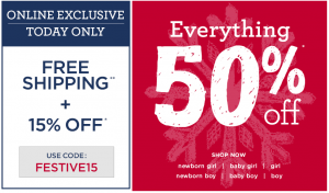 Gymboree FREE Shipping + Extra 15% Off!