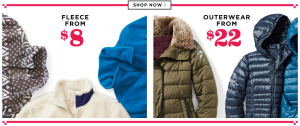 NICE Old Navy Cold Weather Sale | $8 Performance Fleece, $20 Outerwear, and More!