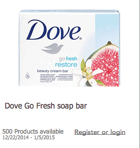 Possible FREE Dove Go Fresh Bar!