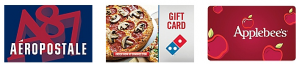 Applebee’s, Aeropostale, and Dominos Gifts Cards 20% Off at Staples!