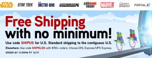 ThinkGeek free ship