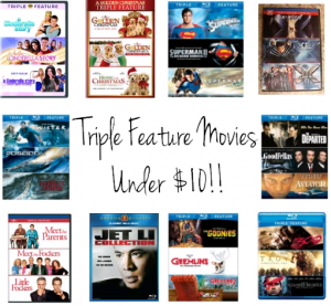 Blu-Ray and DVD triple Features Under $10!