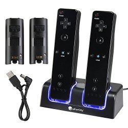 Dual Charging Station w/ 2 Rechargeable Batteries  Compatible with Wii Remote Control $13.49 (originally $39.99)