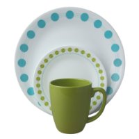 Corelle Livingware 16 piece Dinnerware Set, Service for 4, South Beach – $28.00!