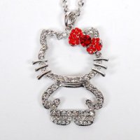 Hello Kitty Figure Rhinestones Necklace – $2.40!