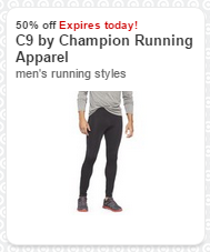 C9 by Champion Running Apparel for Men 50% Today Only!
