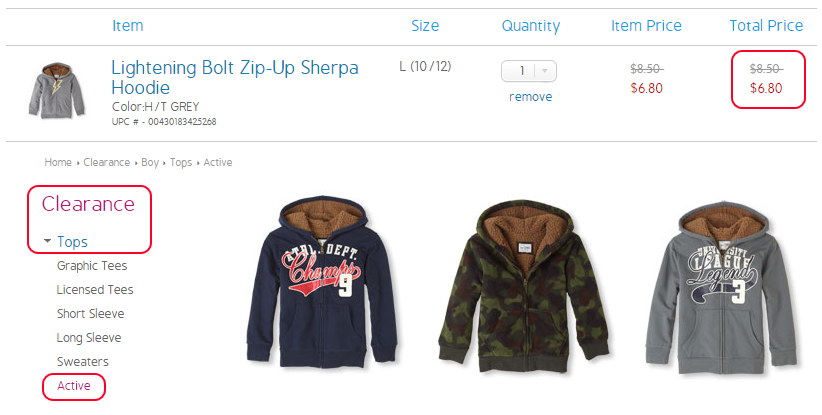 Childrens Place Sherpa Hoodies