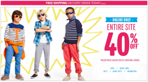 Free Shipping + 20% Off Already Marked Down Items at The Children’s Place!