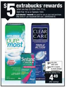 CVS: Opti-Free or Clear Care Contact Solution Only $1.4 9!