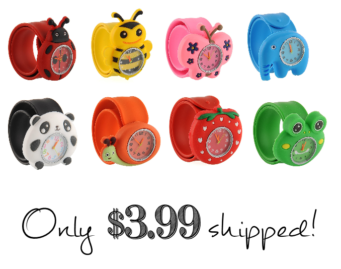CUTE Slap On Kids’ Watches Only $3.99 + Free Shipping!