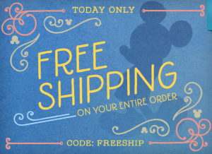 FREE Shipping on ALL Orders at The Disney Store Today ONLY!