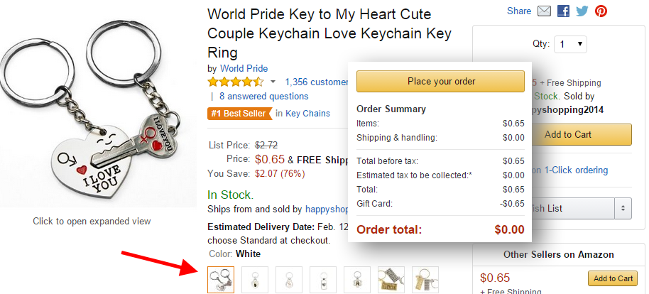 *HOT* Heart and Key Couples Keychain Only 65¢ SHIPPED!