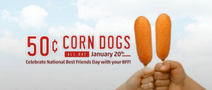 50¢ Corn Dogs Today ONLY + Tom and Jerry Stickers at Sonic!