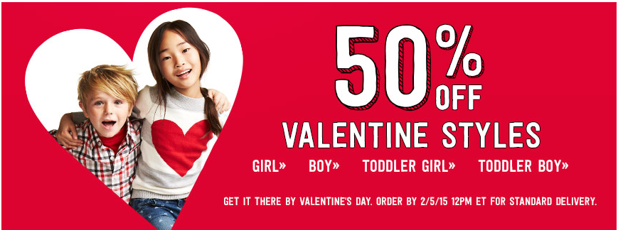 50% Off Valentine Styles From Crazy 8!