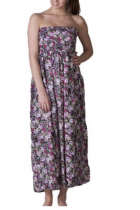 Ladies Floral Print Strapless Summer Maxi Dress $4.97 (originally $34.97)