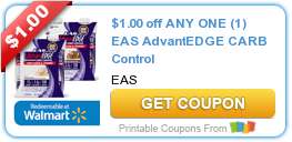 Coupon for $1 off EAS AdvantEDGE CARB Control