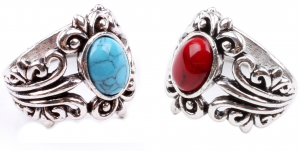 Turquoise or Red Fashion Ring Only $6.88 + Free Shipping!