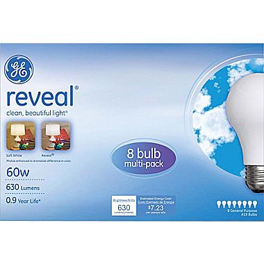 8-Pack of 60 Watt GE Reveal Light Bulbs Only $2.99!
