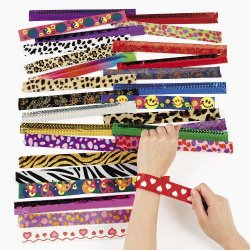 50 assorted slap bracelets- mega pack – $10.99