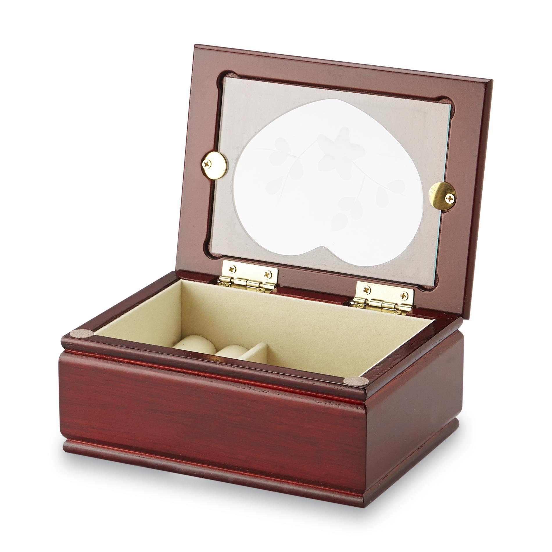 Wooden Jewelry Box With Heart Cutout Only $5.99 + Free Pickup!