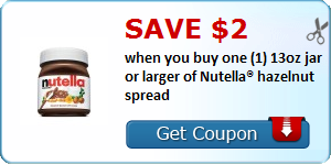 *HOT* $2 Nutella Coupon + Deals!