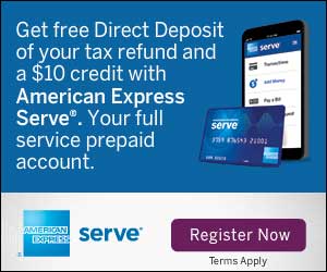 Get a $10 Credit When You Direct Deposit Your Tax Return for FREE!