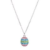 Crystal Rhinestone Dazzle Easter Egg Necklace—$12.85!