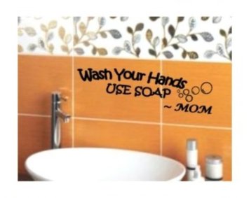 Wash Your Hands Decal and Glow-in-the-Dark Monster Switchplate Decal—$2.95!