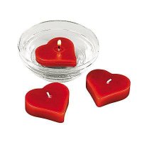 Red Heart Shaped Floating Candles Pack of 12 – $10.17!