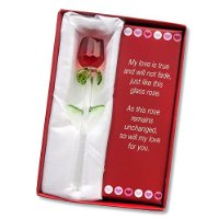 Forever Rose – Valentines Day Handmade Glass Rose – $5.74!